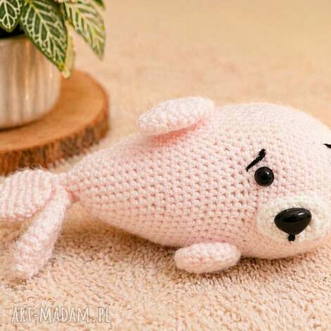 Maskotka Foczka Amigurumi szydełkowa Littlesplot - ręcznie robiona
