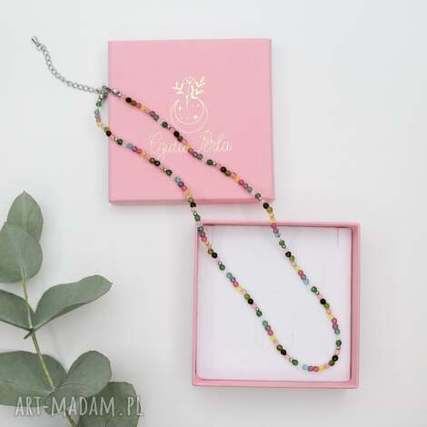 Kolorowy choker z koralików szklanych - naszyjnik handmade