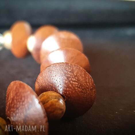 Bransoletka handmade z palmy bayong i jaspisu krajobrazowego - srebrne zapięcie, unikat dla kobiet