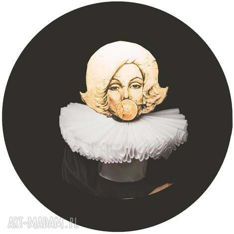Tapeta okrągła Dots Marylin 115 cm - czarne kropki