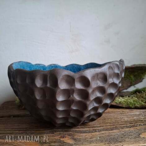 miska ceramiczna - ciemna muszla, pomysł na prezent, miseczka morska
