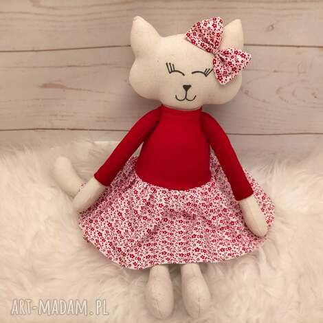 Kociak Tilda - antyalergiczna przytulanka 40 cm, ręcznie szyta