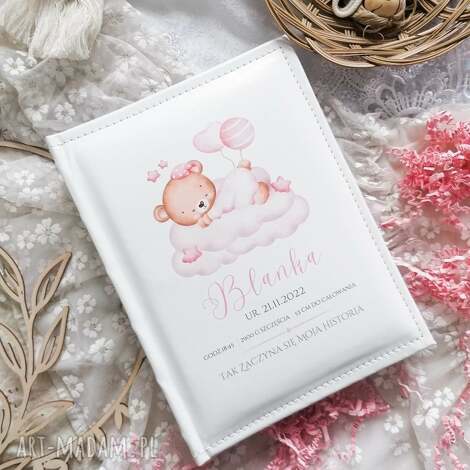 personalizowany album pamiątka chrztu świętego metryczka urodzenia chrzest