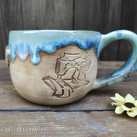 kubki kubek ceramiczny dla krawcowej c843 krawiecki guzik nożyczki ceramika