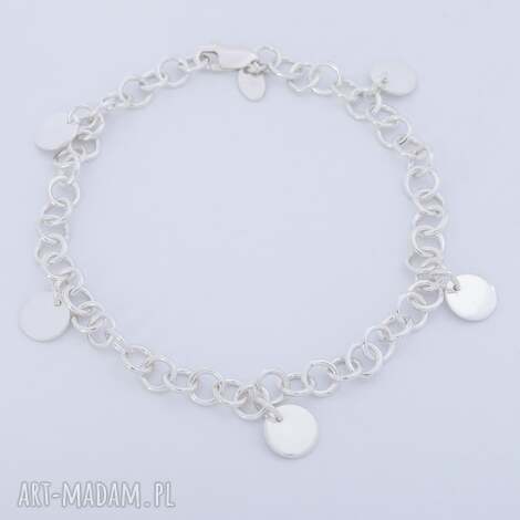 bransoletka z zawieszkami, srebro