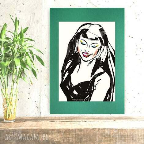 Plakat Pop Art z dziewczyną 30x40 - nowoczesna grafika do wnętrz