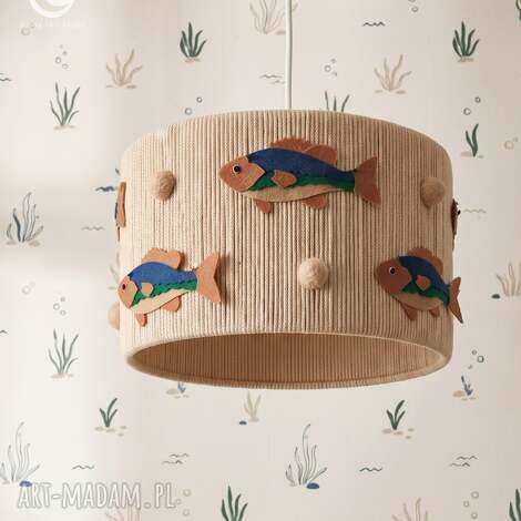 Lampa sufitowa Noc - skandynawski abażur handmade do pokoju dziecka