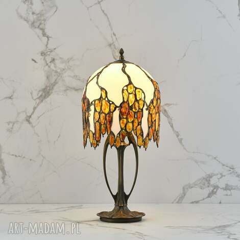 lampa na biurko, komodę z bursztynem bałtyckim 400g - bergamo rzemiosło