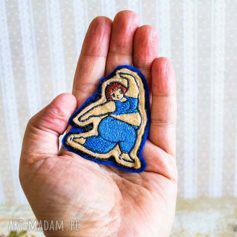 broszka haftowana - wolny duch, dla niej, joga, harmonia, dla przyjaciółki