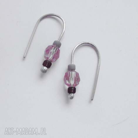 Srebrne kolczyki okrąg 925 z Swarovski Elements 6 mm - Katarzyna Kaminska
