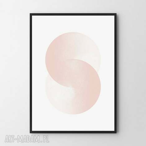 Plakat obraz Pink Circle 61x91 cm - różowy nowoczesny akcent do wnętrza