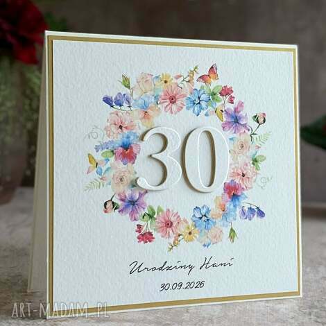 Personalizowana kartka na 30 urodziny BH 35a - elegancka