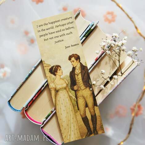 Zakładka do książki Duma i uprzedzenie Jane Austen - ręcznie robiona papierowa