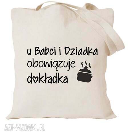 Torba bawełniana z nadrukiem dla Babci - prezent od wnuków na Dzień Babci, urodziny i święta