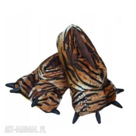 Kapcie Łapy Tygrysa z wełny merynos - rozmiar 40/41 (26,5 cm)