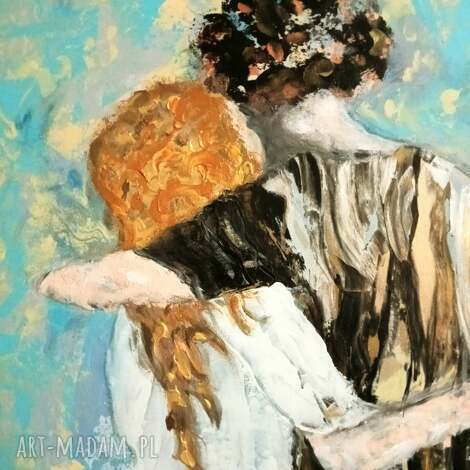 Be my angel - ręcznie malowany obraz akrylowy 50x40 cm na płótnie (miłość i romantyczny krajobraz)