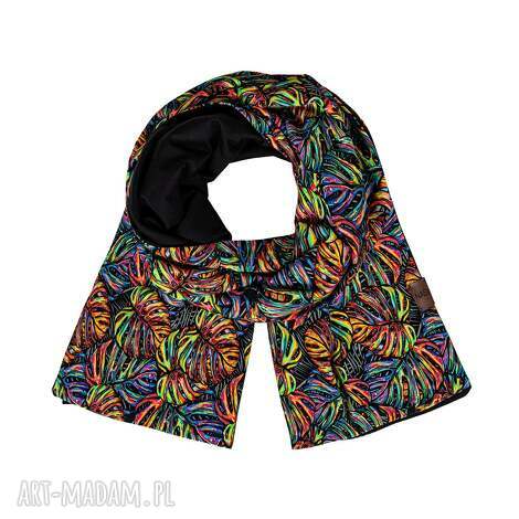 szal damski, bawełniany, dwustronny multikolor