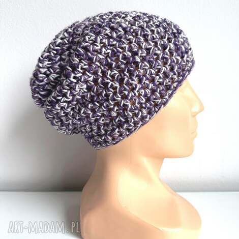 czapka wełniana 100 baby merino multicolor 8 unikat, zero waste, czapka merino