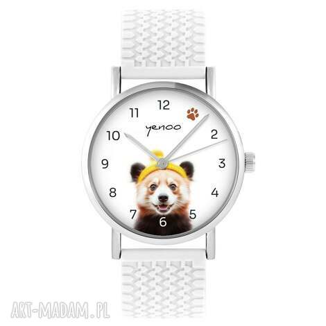 Zegarek Panda silikonowy biały - Miś dla niej, prezent