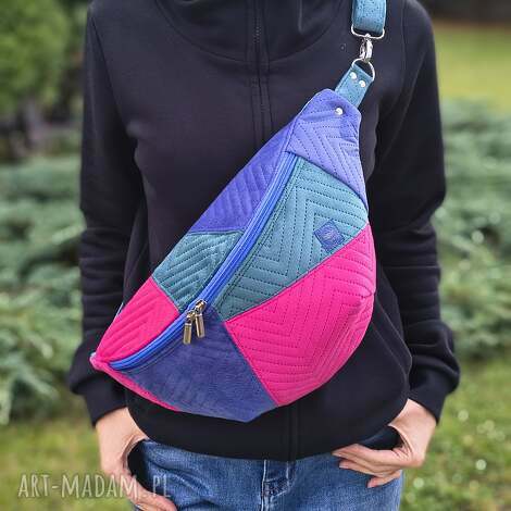 Ręcznie robiona nerka damska handmade - wygodna saszetka