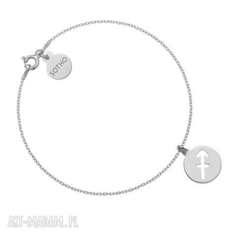 Srebrna bransoletka Strzelca - handmade ze znakiem zodiaku (srebro 925)