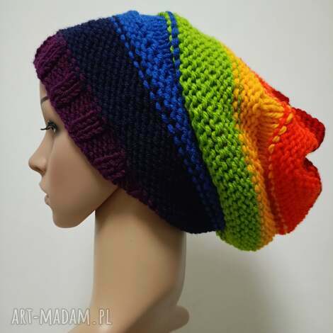 tęczowa kolorowa czapka uniwersalna tęczowa czapka, uniwersalna, unisex