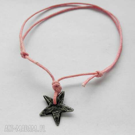 Gwiazdkowa bransoletka ze srebra oksydowanego - handmade