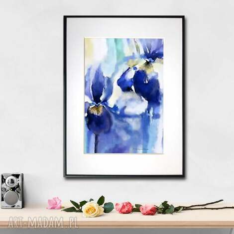 grafika w ramie latające kwiaty 30x40, grafiki do pokoju, podarek
