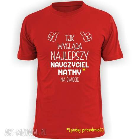 Koszulka z nadrukiem dla nauczyciela - super nauczyciel, prezent na Dzień Edukacji i koniec roku