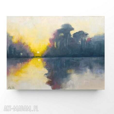 Pejzaż 18/24 cm - pastel suchy na papierze Pastelmat 360 g/m2, obraz bez ramy
