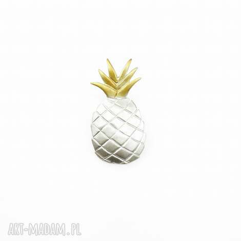 Ananas - zawieszka srebrna 925 z pozłacanym zwieńczeniem - Venus galeria