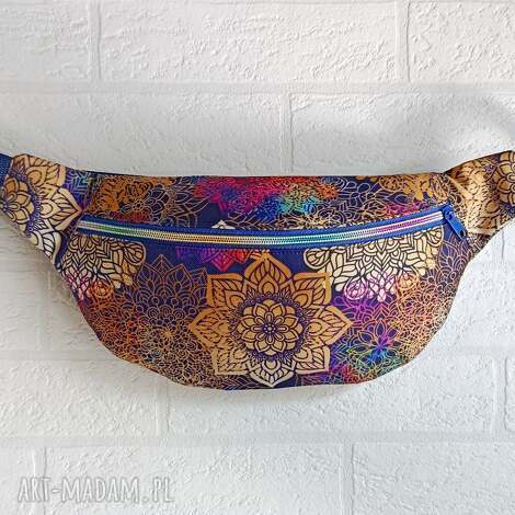 nerka mandala, saszetka biodrowa wzór w mandale, torebka wodoodporna