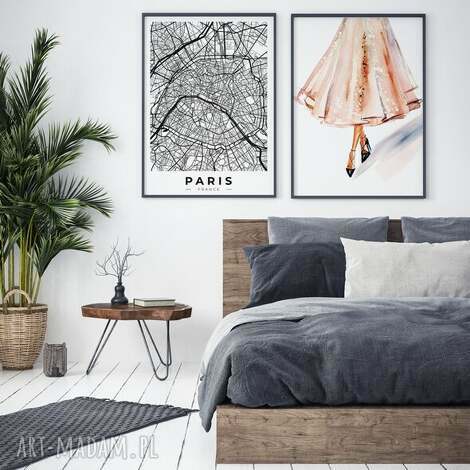 Zestaw 2 plakatów 30x40 cm Hogstudio w odcieniach różu i szarości