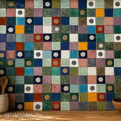 Mini kafelki patchwork - ręcznie robione kafelki ceramiczne