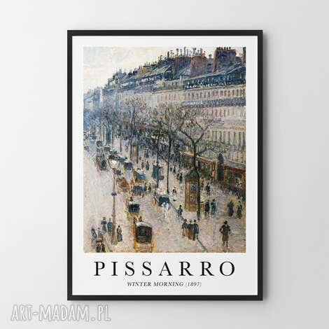 pissarro winter morning - plakat format 50x70 cm, sztuka