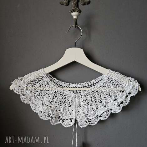 bawełniany kołnierzyk retro, szydełkiem szyję, prezent, koronka