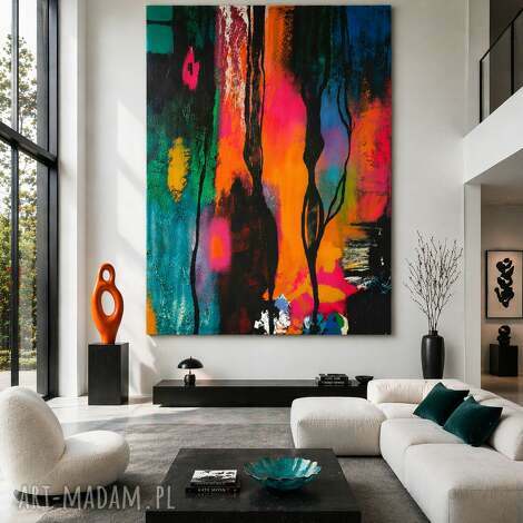 jedyna sztuka w tej cenie - duży obraz abstrakcja 100x150cm, obrazy do salonu