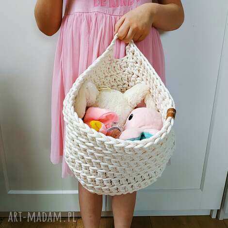 wiszący kosz na zabawki, czapki, szaliki, rękawiczki, kosz na czapki