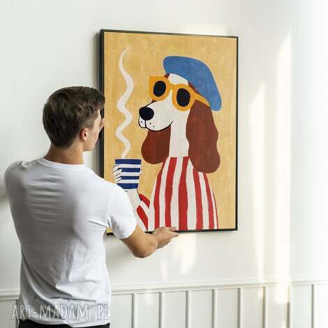 Plakat Francuski Piesek 50x70 cm B2 - duży plakat na prezent