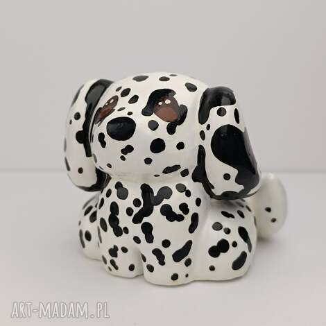 figurka dalmatyńczyk pies ręcznie malowana mała dekoracyjna, zwierzę