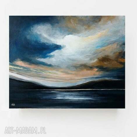 Obraz akrylowy na płótnie 40x50 cm - wieczór nad jeziorem