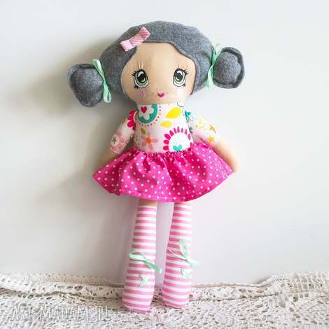 lalka rojberka - monia 46 cm, tancerka, szmacianka, pastelowa dziewczynki