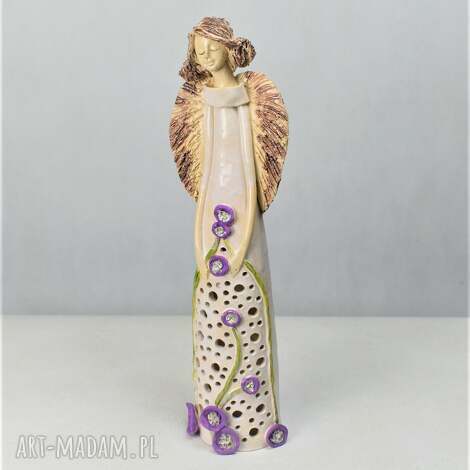 anioł ceramiczny, ręcznie wykonany dekoracja, prezent