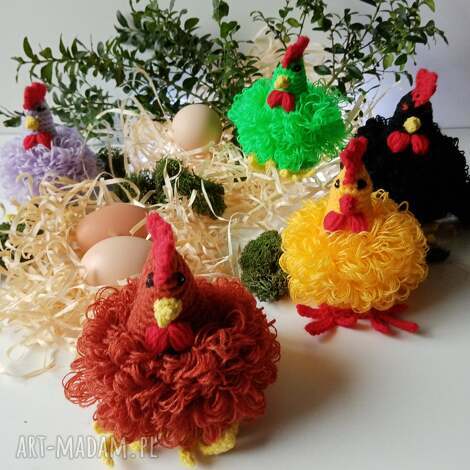 dekoracje wielkanocne kurczak/ /ozdoba do koszyczka/ocieplacz
