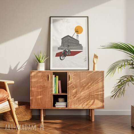 Plakat Śląsk 70x100 cm Dapidoka - familok, industrialny i minimalistyczny