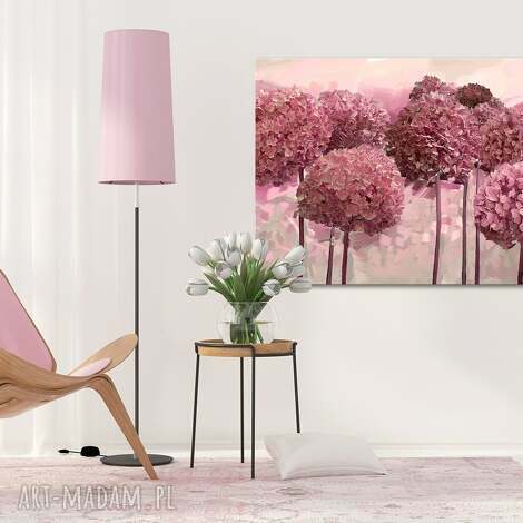 Obraz do salonu z hortensjami na płótnie 120x80 cm 03145 - NOWdeco