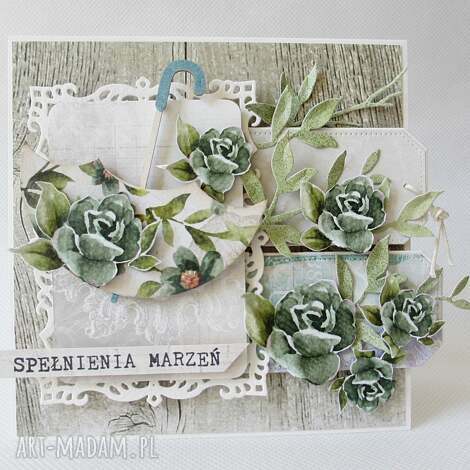 Spełnienia marzeń - kartka 3D scrapbooking dla mamy na urodziny i imieniny