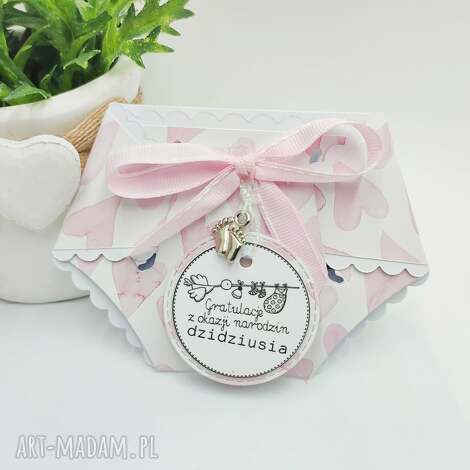 Kartka na narodziny Mini Pampers - scrapbooking ręcznie robiona z kopertą
