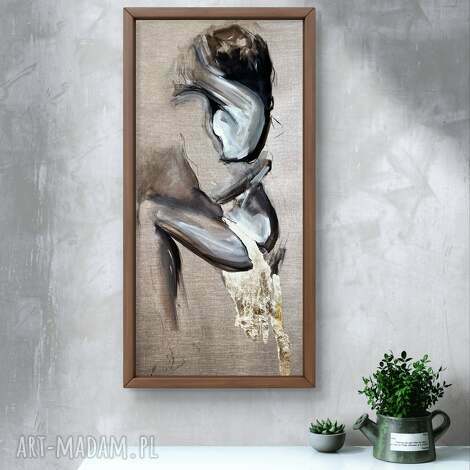 Golden 100x50 cm - obraz ze złotem do sypialni