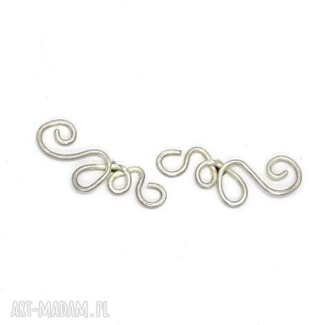 srebrne kolczyki lines_vol1 co dzień